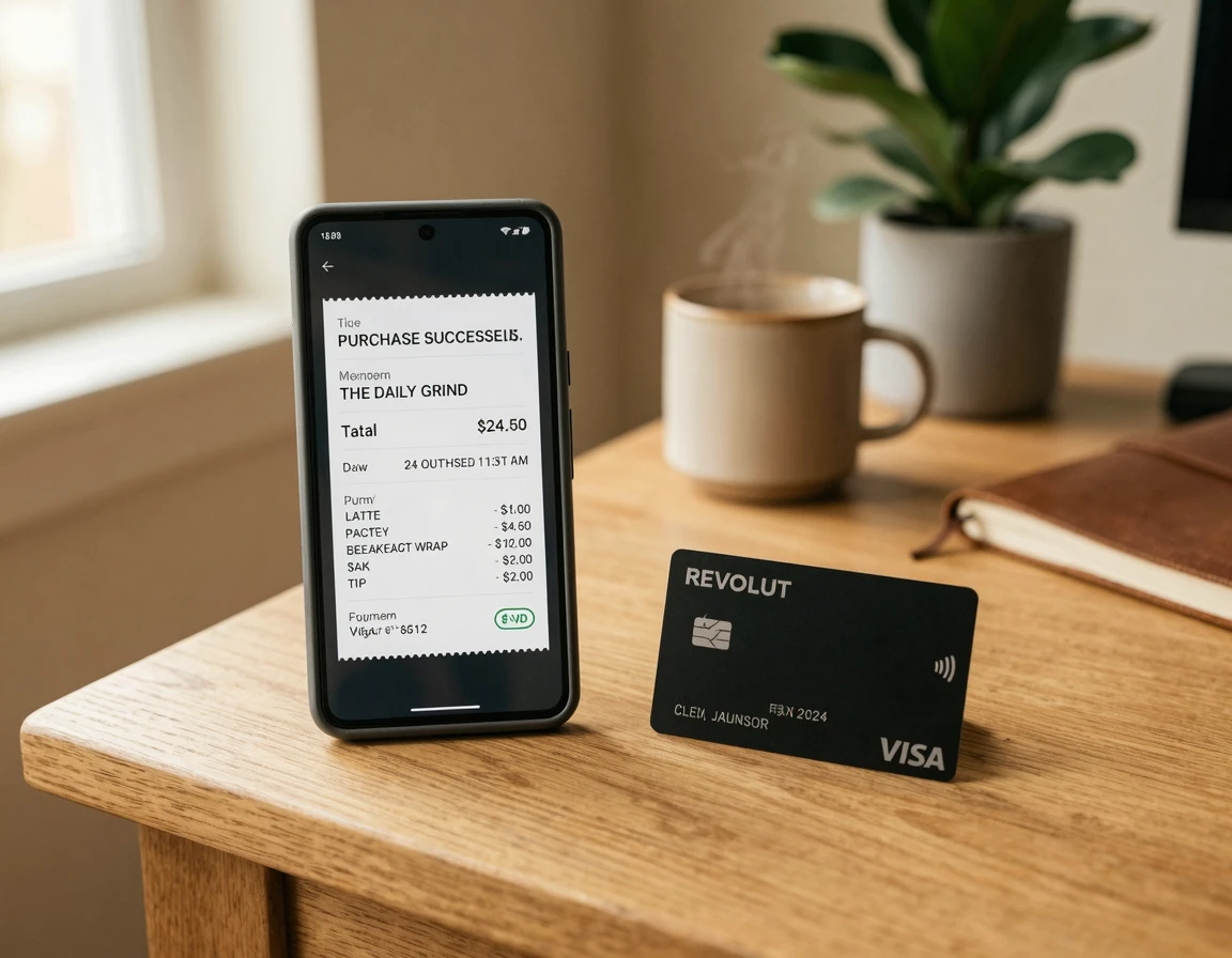 스마트폰 화면에 띄워진 이사비 디지털 현금영수증과 신용카드