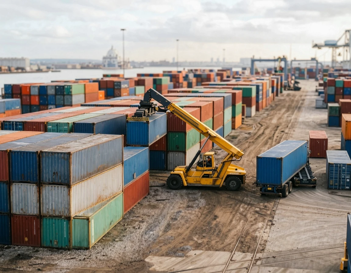 야외 컨테이너 보관소