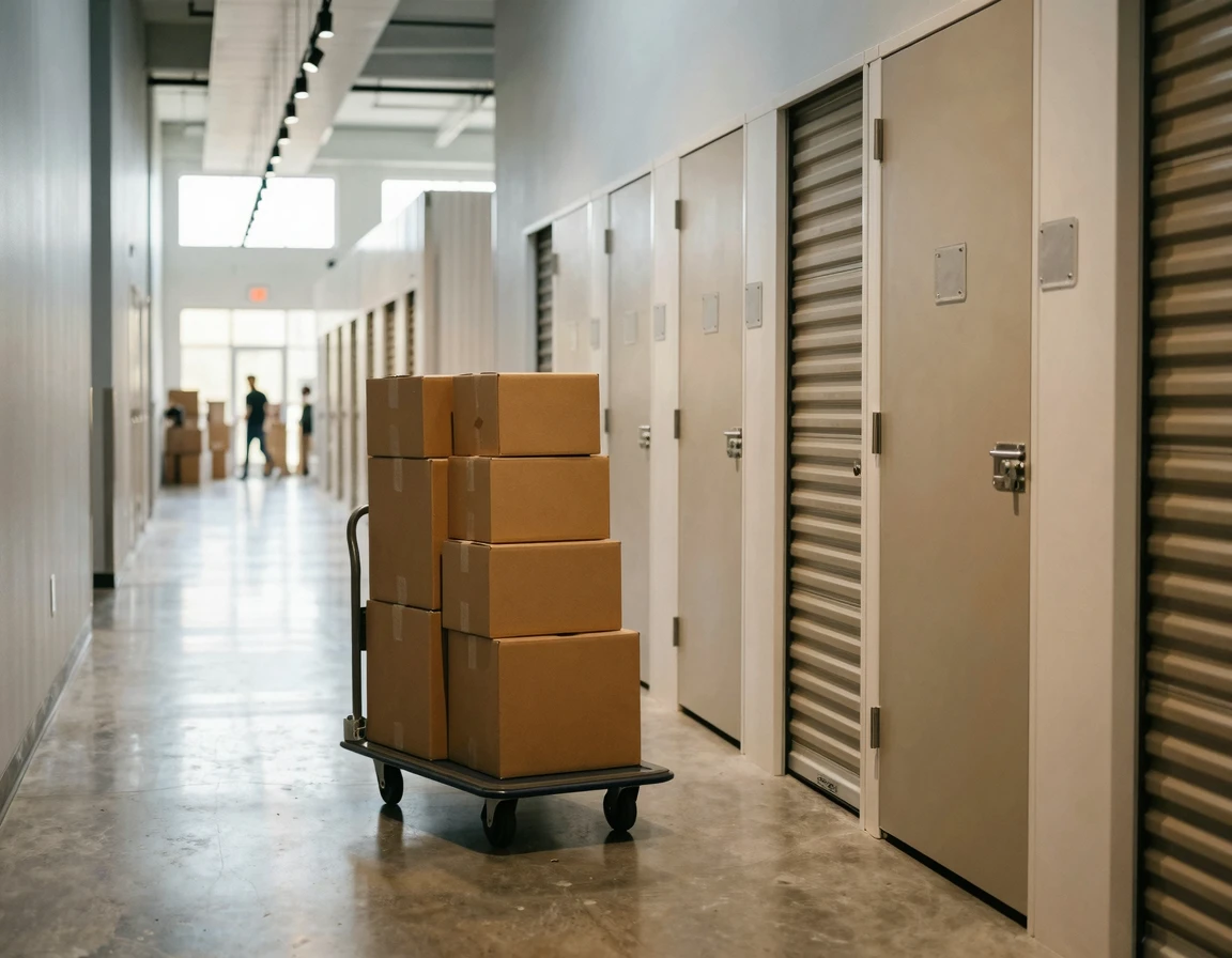 실내 짐 보관 창고 전경