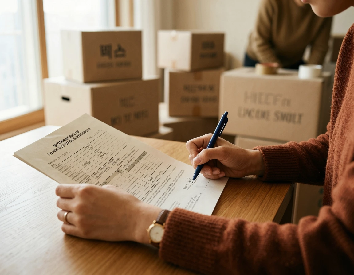 추가 비용 항목을 꼼꼼히 확인하는 이사 견적서